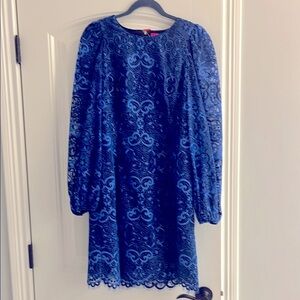 Lilly Pulitzer Giorgi Long  Sleeve lace dress 
Boca Blue NWT